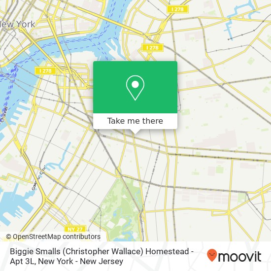 Biggie Smalls (Christopher Wallace) Homestead - Apt 3L map