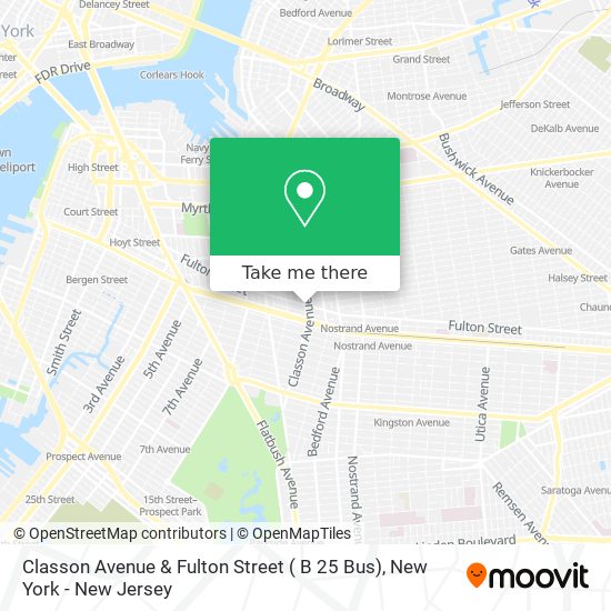 Classon Avenue & Fulton Street ( B 25 Bus) map