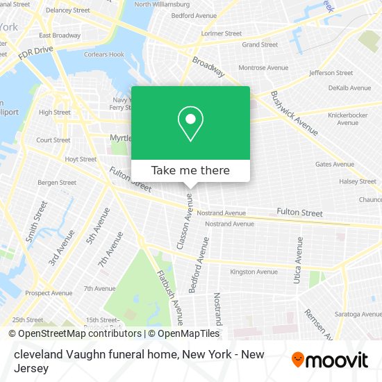 cleveland Vaughn funeral home map