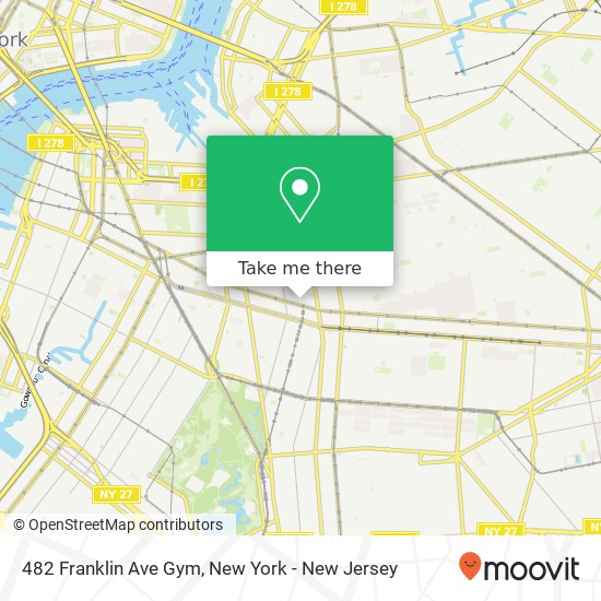 Mapa de 482 Franklin Ave Gym