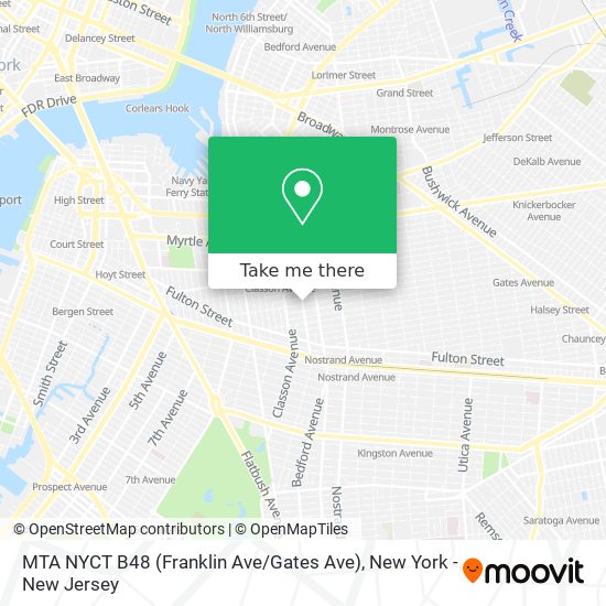 Mapa de MTA NYCT B48 (Franklin Ave / Gates Ave)