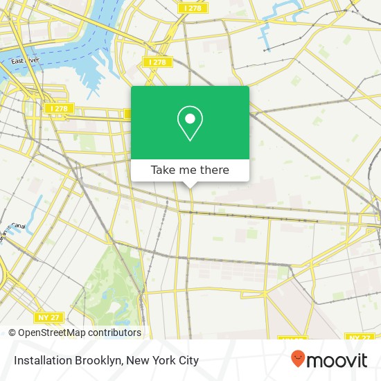 Mapa de Installation Brooklyn