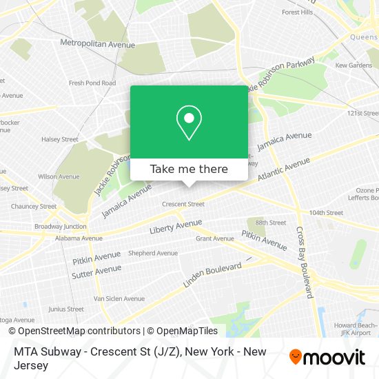 MTA Subway - Crescent St (J/Z) map
