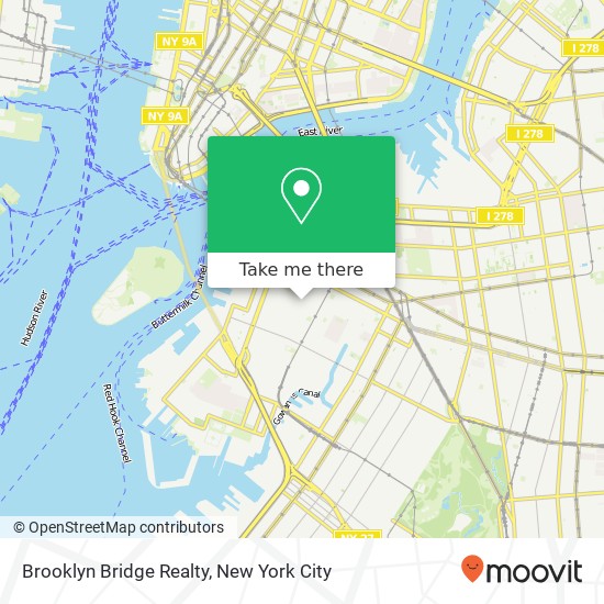 Mapa de Brooklyn Bridge Realty