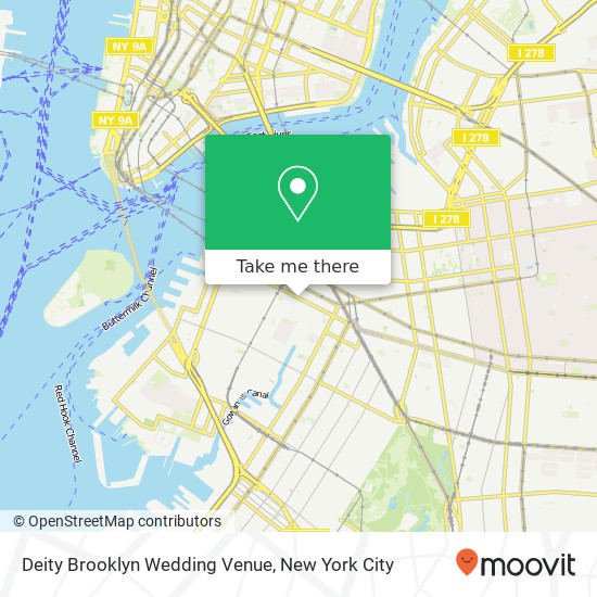 Deity Brooklyn Wedding Venue map