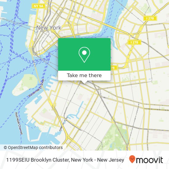 1199SEIU Brooklyn Cluster map