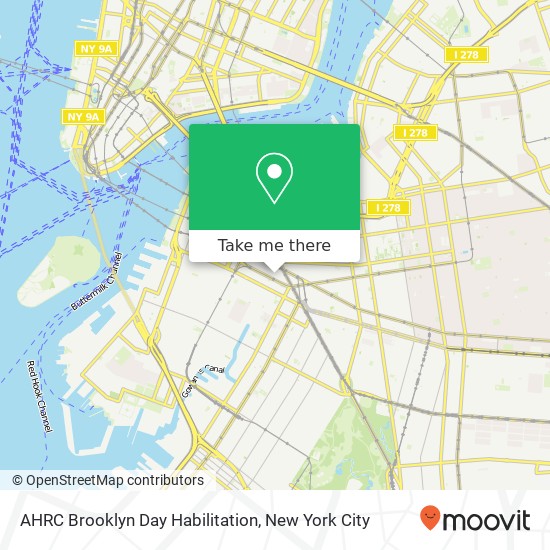 AHRC Brooklyn Day Habilitation map