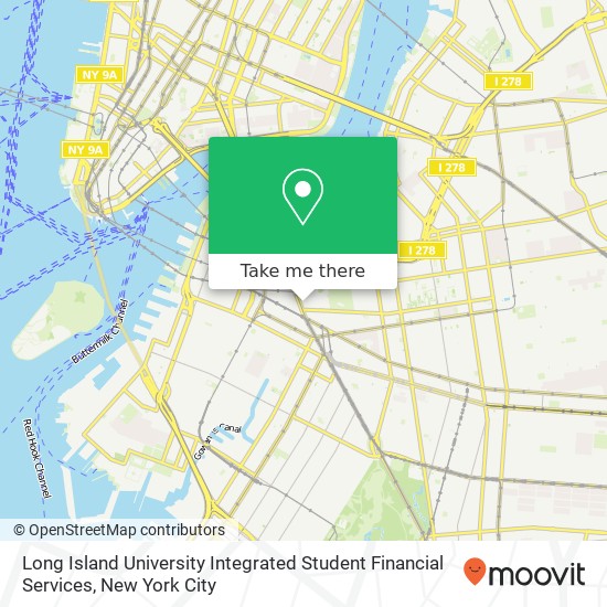 Mapa de Long Island University Integrated Student Financial Services