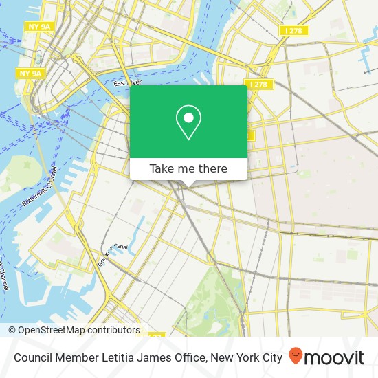 Council Member Letitia James Office map