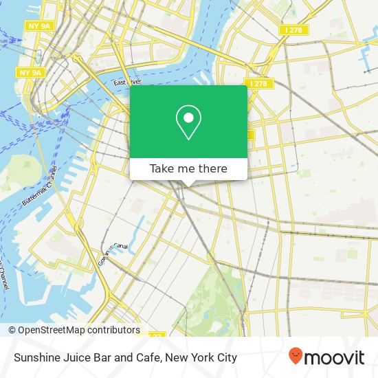 Mapa de Sunshine Juice Bar and Cafe