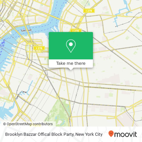 Mapa de Brooklyn Bazzar Offical Block Party