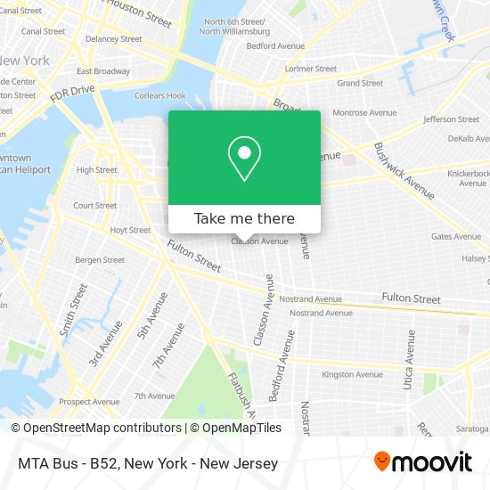 MTA Bus - B52 map