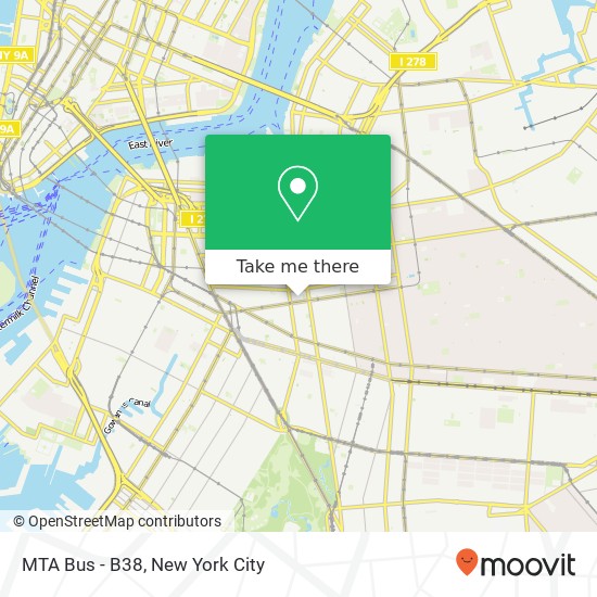 MTA Bus - B38 map