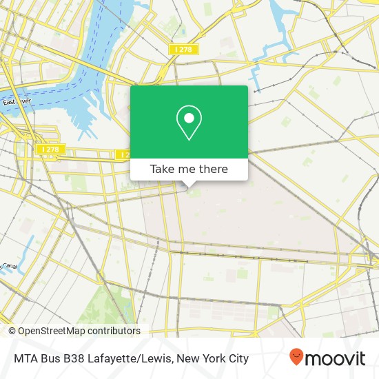 MTA Bus B38 Lafayette/Lewis map