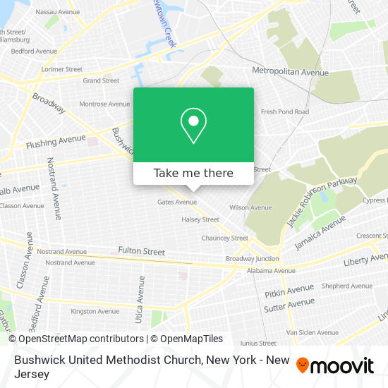 Bushwick United Methodist Church map