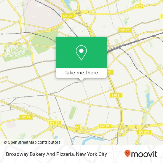 Broadway Bakery And Pizzeria map