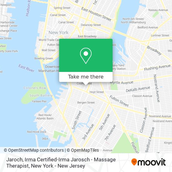 Jaroch, Irma Certified-Irma Jarosch - Massage Therapist map