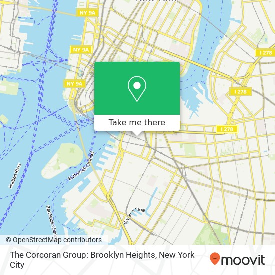 Mapa de The Corcoran Group: Brooklyn Heights