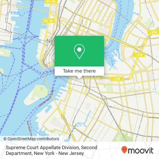 Mapa de Supreme Court Appellate Division, Second Department