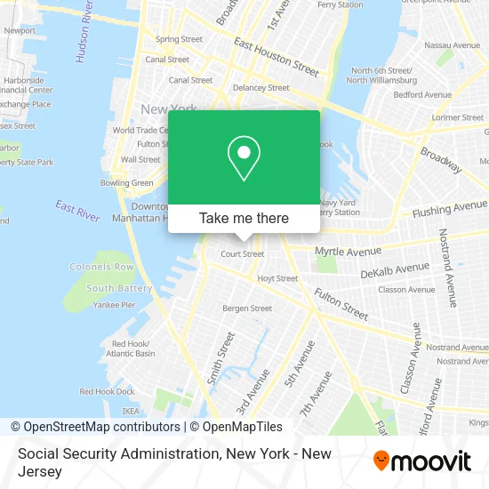Mapa de Social Security Administration