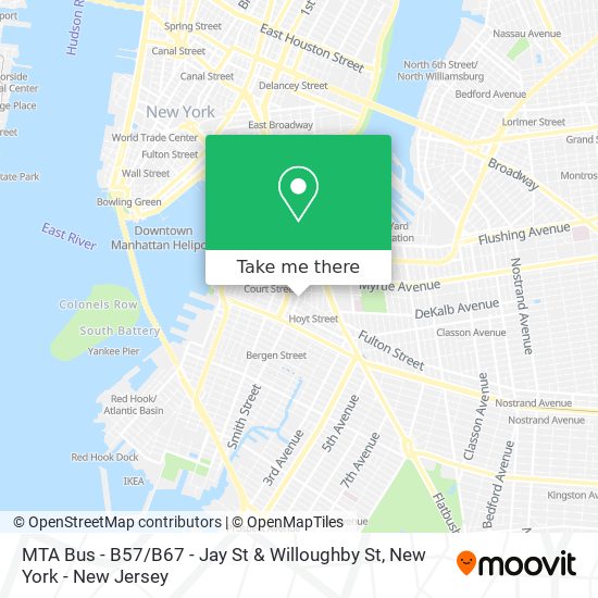Mapa de MTA Bus - B57 / B67 - Jay St & Willoughby St