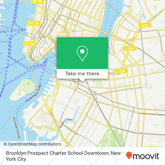 Brooklyn Prospect Charter School Downtown map