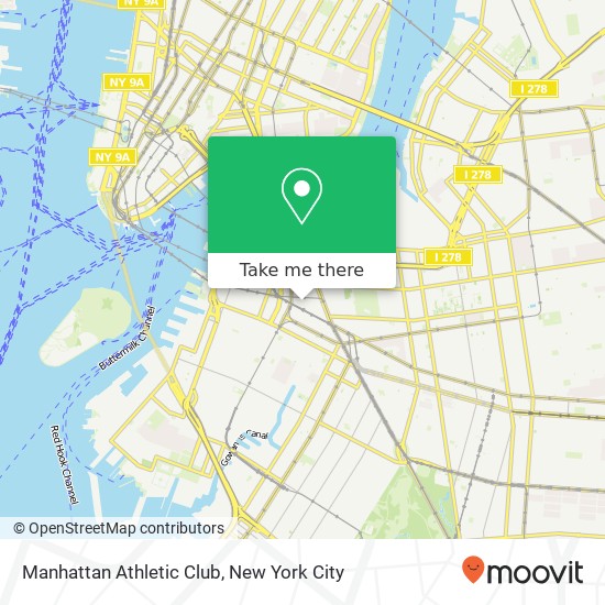 Mapa de Manhattan Athletic Club