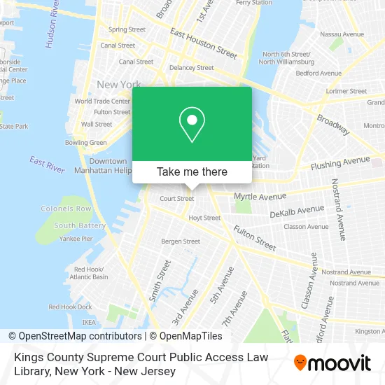 Kings County Supreme Court Public Access Law Library map