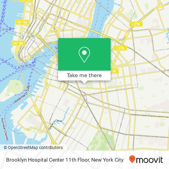 Brooklyn Hospital Center 11th Floor map