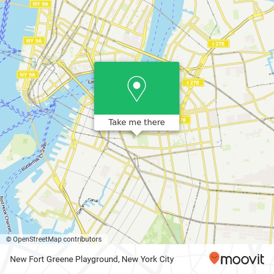 New Fort Greene Playground map