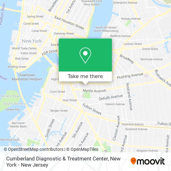 Cumberland Diagnostic & Treatment Center map