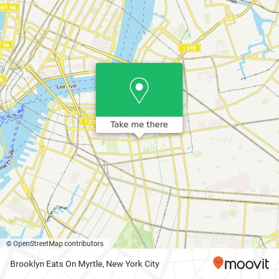 Mapa de Brooklyn Eats On Myrtle