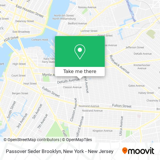 Mapa de Passover Seder Brooklyn