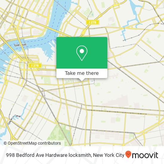 Mapa de 998 Bedford Ave Hardware locksmith