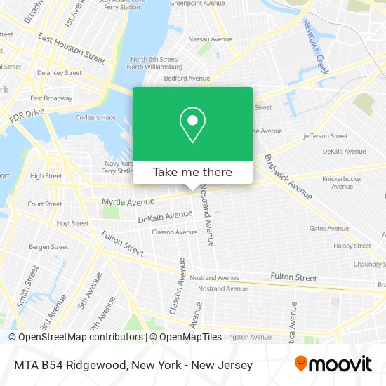 Mapa de MTA B54 Ridgewood