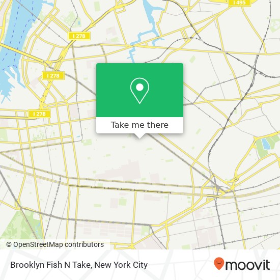 Mapa de Brooklyn Fish N Take