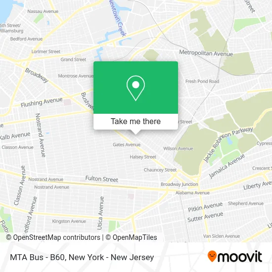 MTA Bus - B60 map