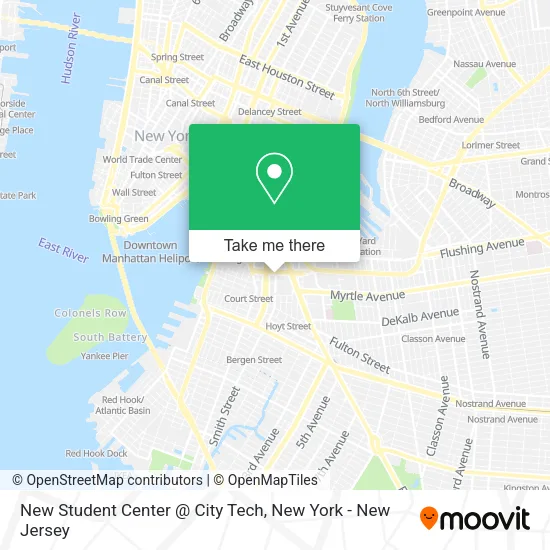 New Student Center @ City Tech map