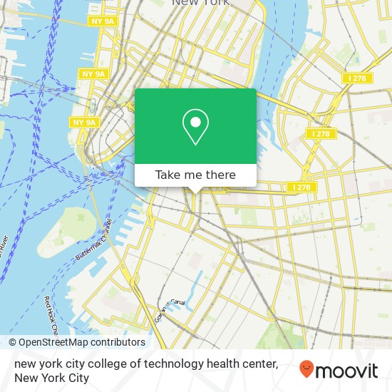 new york city college of technology health center map