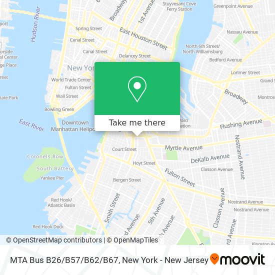 Mapa de MTA Bus B26/B57/B62/B67