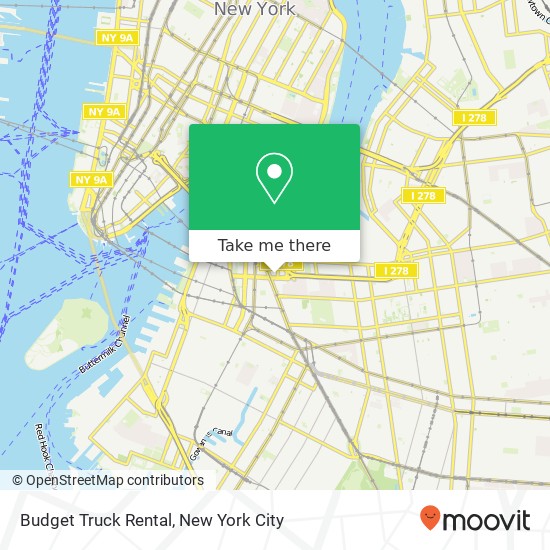 Budget Truck Rental map