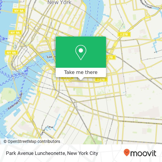 Mapa de Park Avenue Luncheonette