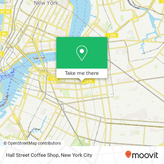 Mapa de Hall Street Coffee Shop