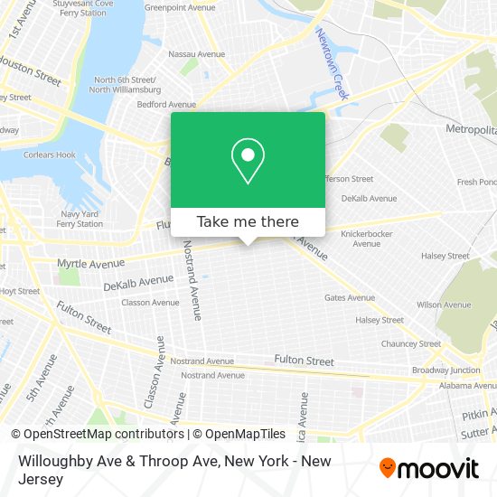 Mapa de Willoughby Ave & Throop Ave