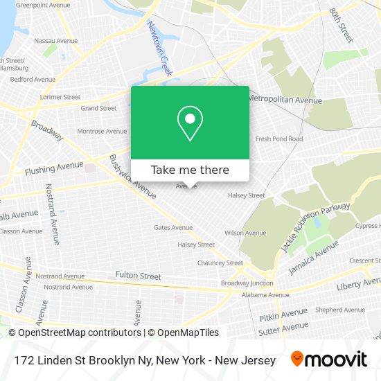 Mapa de 172 Linden St Brooklyn Ny