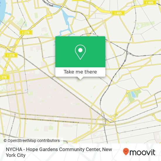 Mapa de NYCHA - Hope Gardens Community Center