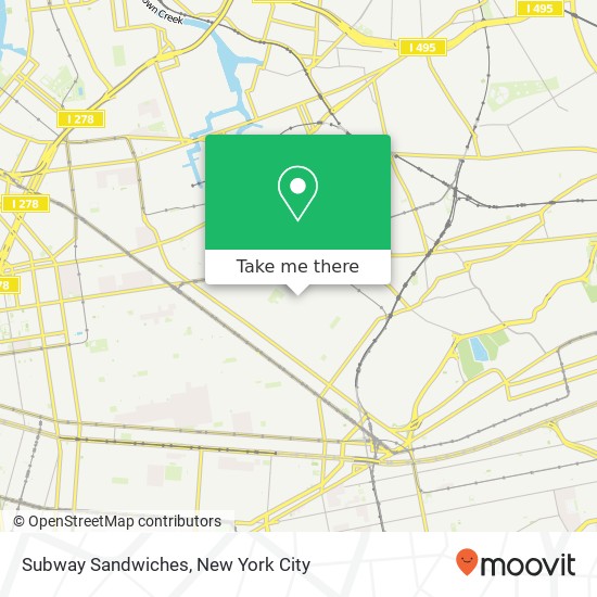 Mapa de Subway Sandwiches