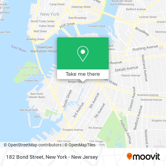 Mapa de 182 Bond Street