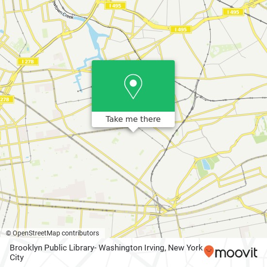 Mapa de Brooklyn Public Library- Washington Irving