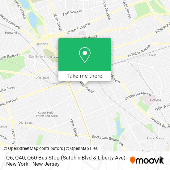 Mapa de Q6, Q40, Q60 Bus Stop (Sutphin Blvd & Liberty Ave)